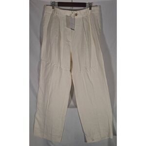 Tommy Hilfiger Mens‎ Off-White Linen Blend Dress Pants Size 44 NEW
